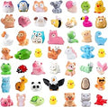 DIYDEC 50pcs Mini Resin Animal 50 Styles Tiny Resin Animals Miniature to Hide Little Small Animal Figures Bulk for Holiday Party Favors Bag Fillers Garden Dollhouse Crafts Decor