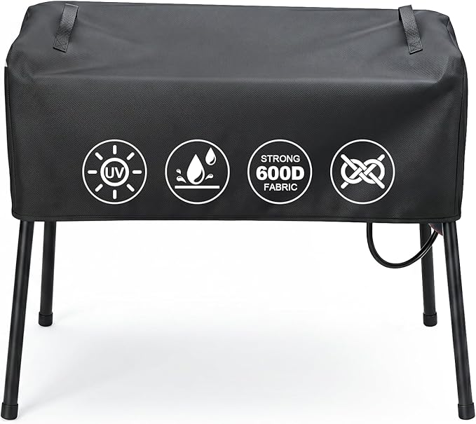 QuliMetal Patio Cover for Camp Chef 3 Burner Stove Including Model SPG90b PRO90 Tundra TB90LWG SPG90B TB90LW TB90LWG15, Grill Cover for Camp Chef pro 90X, Heavy Duty, 600D