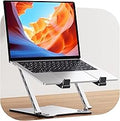 RIWUCT 2026 Ultra-Slim Portable Laptop Stand for Desk, Height Adjustable & Dual-Bar Support Laptop Riser Holder, Ventilated Computer Stand, Compatible with MacBook/Dell/HP(10-15.6"), Gifts for Men/Dad