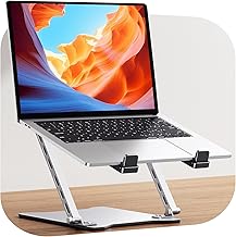 RIWUCT 2026 Ultra-Slim Portable Laptop Stand for Desk, Height Adjustable & Dual-Bar Support Laptop Riser Holder, Ventilated Computer Stand, Compatible with MacBook/Dell/HP(10-15.6"), Gifts for Men/Dad