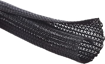 Alex Tech 10ft - 3/8 inch Cord Protector Wire Loom Tubing Cable Sleeve Split Sleeving For USB Cable Power Cord Audio Video Cable – Protect Cat From Chewing Cords - Black