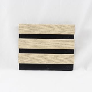 Sample Wood Panel for Wall, 5.9"x4.7" Acoustic Panels for Interior Wall Decor, Soundproof Wood Slat Panel for Wall and Ceiling, 3D Fluted Sound Absorbing Paneling for Living Room, Bedroom, White Oak