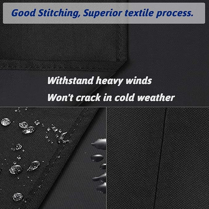 Utheer Grill Cover for Pit Boss Wood Pellet Grills, Heavy Duty 600D Waterproof Fabric Black Barbeque BBQ Grill Cover… (Medium)