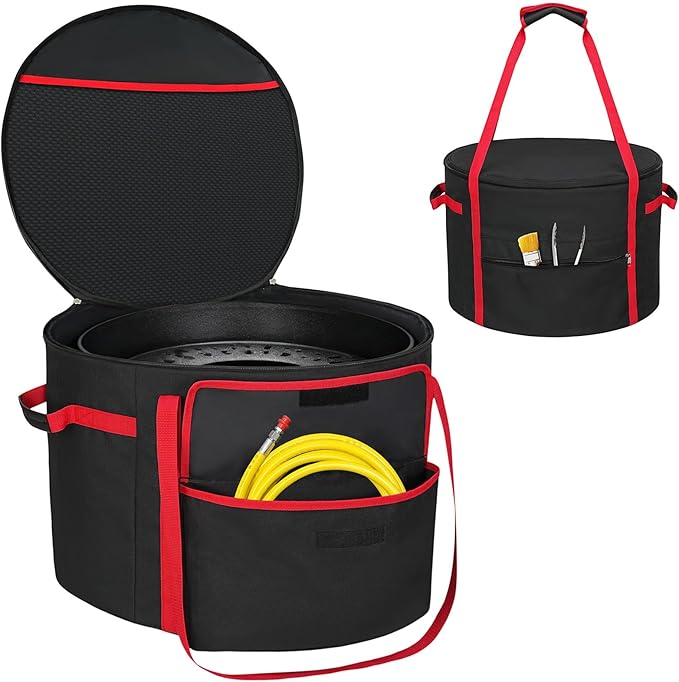 NettyPro Fire Pit Carry Bag Compatible with 19 Inch Outland 893/823/863 & Solo Stove Bonfire 19.5" Propane Firebowl, Fire Pit Carrying Case for Outdoor Camping Portable Fit Ciays Smokeless Gas Firepit