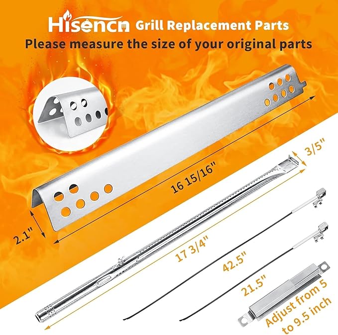 Hisencn Grill Replacement Parts for Charbroil Performance 6 Burner Grill 463244819, 463238218, 463276517, 463276617, Grill Parts for Char-Broil 466245917, 463277918, 463274619, 463274819, 463274919
