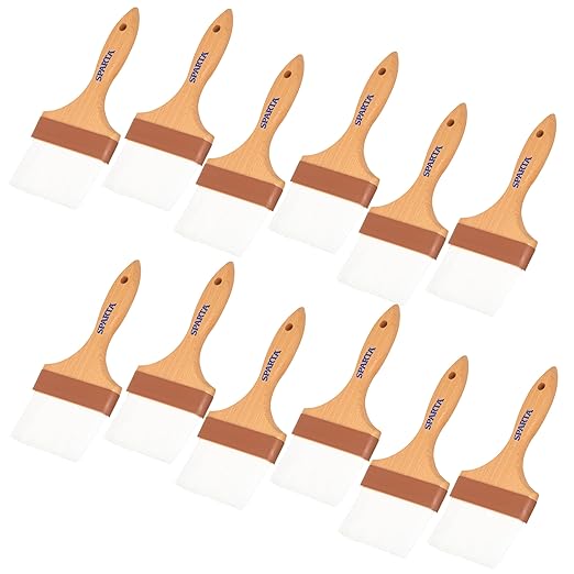 SPARTA 4039900 Nylon Wide Brush, Flat With Nylon Bristles, 4 Inches, Brown, (Pack of 12)