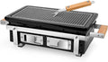 ONLYFIRE GRILLS Charcoal BBQ Hibachi Grill with Grid Lifter, Portable Yakitori Grill with Stainless Steel Grate, Barbecue Stove for Outdoor Camping Picnic Patio Backyard Cooking, GS306
