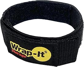 Quick-Straps by Wrap-It Storage – 12” (12-Pack) Black - Hook and Loop Cord Wraps for Cable Storage and Organization