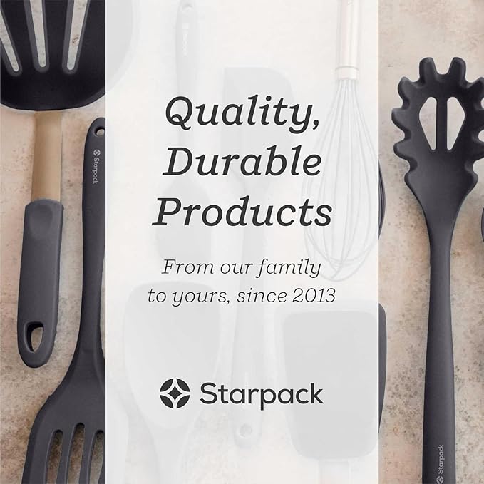 Starpack 'Brush it On' Silicone Basting Brush for Cooking - 8" Grill Basting-Brush High Heat Resistant 600°F - Silicone Pastry-Brush for Cooking and Baking - LFGB Grade Oil Brushes for BBQ Sauce