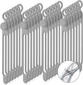 Nuanchu 40 Pcs Silicone Cable Ties Reusable Holder Adjustable Straps Multipurpose Charging Cable Organizer for Fastening Charging Cords Wires(7.1 Inch,Gray)