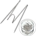 Geyoga Fabric Panel Wall Wire Hooks Cubicle Hooks with Clear Storage Box for Interior Exterior Decor for Picture Home School Office DIY(Silver,36 Pcs)