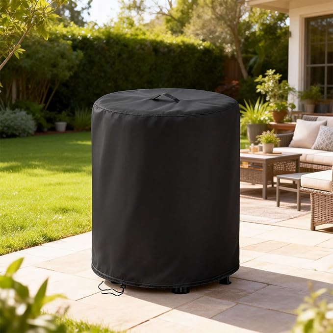 POMER Firepit Cover For NinJa Fireside360 Outdoor Heater,Water-Resistant Dust/Leaf Protection, Dual Handles, Dual Drawstring Hem — Fits for Fireside360 Fire Pit