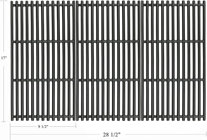 Uniflasy 17 x 9 1/2 inch Grill Grates for Charbroil Tru Infrared 4 Burner 463255020 463242716 463242715 463276016 466242715 Replacement Parts for Charbroil Grill Grates for Nexgrill 720-0882A