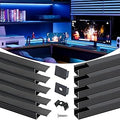 Muzata 10Pack 3.3FT/1M Plus-Size Spotless LED Channel Black LED Strip Diffuser Channel with Frosted Black Diffuser Cover U103 BF 1M