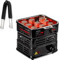 MultipurposeTurbo Coal Burner,Electric Charcoal Burner 1000W High PowerCube Coil Burner Heats faster, with Stainless Detachable Tongs (black)