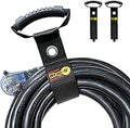Easy-Carry Wrap-It Storage Straps - 22" (2-Pack) Black with Grommet - Extension Cord Holder Organizer for Garden Hose Storage Cord Straps