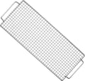 CAMPINGMOON Cooking Grid Campfire Grill Grid BBQ Replacement Grate 304 Stainless Steel Portable Handle (Silver 17.7 x 7.7)