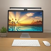 OOWOLF Monitor Light Bar, Ra90 Computer Monitor Lamp for Eye Caring, USB Reading Lamp Task Lamp, Dimmable Light Bar with Memory, No Glare Space Saving Home Office 16.20" 2-Pack