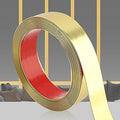 QDYMXUN Glossy Gold Peel and Stick PVC Molding Trim, Flexible DIY Wall Accent Strip for Mirror Frame, Cabinet, Edges & Borders and Tiles (197"L x 1.6"W)