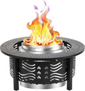 36" Fire Pit Surround Tabletop for Solo Stove, 360° Rotating Solo Stoves Table Top Fire Pit Guard, Fits Solo Stove Mesa & 19-24.5" Pits, Durable Steel for Party, Patio, Picnic