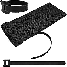 62 PCS Reusable Cable Ties, Adjustable Cable Organizer, Hook-Loop Cable Management - 8 Inch