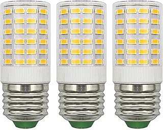 AC100-265V 7W Refrigerator Bulb Super Bright LED 100W Equivalent E26 Medium Base Corn Lamp Fridge Freezer Appliance Ceiling Fans Home Lighting, Compact T10 Tubular A15 Cool White 6500K, 3 Pack