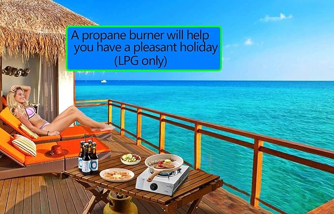 Horynar Propane Stove Single Burner Propane Stove 1 Burner 12,000 BTU Auto Ignition Gas Stove with CSA Hose for Outdoor Cooking,Emergency