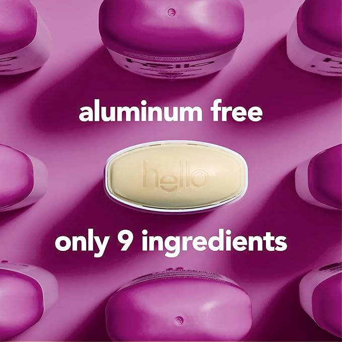 hello Wild Berry Aluminum Free Deodorant for Women and Men, 72-Hour Deodorant, Only 9 Ingredients, Baking Soda Free, Enriched with Shea Butter, Vegan, 2.6 oz Stick Deodorant (2 Pack)
