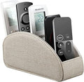 Remote Control Holder, Leather 5 Rooms Desk Organizer and Decorations for Living Room, Bedside Storage Remotes Caddy for TV Controllers/ Makeup Brush Pen/ Office Stationery/ Art Supplies/ Eyeglasses