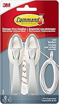 Command Cord Bundlers, Damage-Free Cord Management, 2-Bundlers, 3-Strips, Holds up to 2 lbs - Easy to Open and Close, Ideal for Organizing Cables and Cords