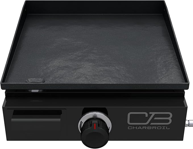 Charbroil 17" Performance Series Portable Tabletop 1 Burner Propane Gas Griddle, Black 463614124