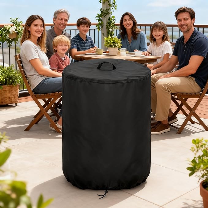 Fire Pit Table Cover for Electactic 20" Smokeless, Waterproof Portable Fire Pit Cover, Outdoor Fire Tables Fireplace Covers-20 D x 24.5" H