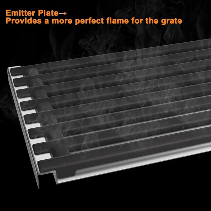 Outspark Cooking Grid Grates and Emitter Plates Replacement Parts for Charbroil Commercial TRU-Infrared Grills 463241013, 463243812, 463243911, 463246909,G515-4700-W1, G515-4800-W1 Cast Iron