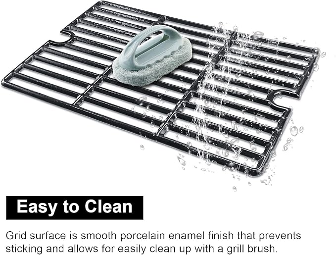 Hisencn 16.5" Cast Iron Cooking Grate Replacement for Smoke Hollow PS9900 7000CGS, Charbroil 463722315 463722313 463722416, Kenmore 141.152270 141.155400, Kingsford 24 inch Expert Grill 24 inch
