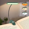 Gritin Rechargeable Book Light for Reading in Bed with 19 LED &Memory Function-Eye Caring 3 Color Temperatures,5 Brightness Levels,90 Hrs Runtime Flexible Goose Neck Clip on Light-Dark Green