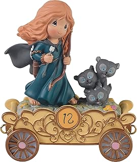 Precious Moments Disney Showcase Collection "Fulfill Your Dreams" - Age 12 Birthday Parade Resin Figurine, Disney Princess Merida Theme, 133406
