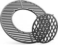 8835 Cast Iron 21.5" Grill Grates w/12" Removable Center Grate for Weber Original Kettle Premium 22-inch Charcoal Grill, Replacement Parts for Weber 22" Performer Premium Grill, One-Touch Grills