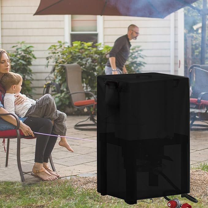 Outdoor Fryers Cover Fit for NUUK 30QT Turkey Fryer & 10QT Fish Fryer Combo Kit, Waterproof Outdoor Cooking Cover-(13"x 13" x 30")