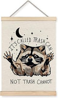 Foritho Funny Motivational Raccoon Poster Wall Art Framed, Gifts for Raccoon Lovers, It's Called Trash Can Inspirational Trash Panda Canvas Prints Wall Decor for Home Kitchen Office, 12x16 Inch