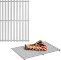 18.75''D x 26.5''W Grill Grates Replacement for Weber Genesis II 300 Series，Silver Stainless Steel Grill Grate for Weber Parts #66095,2Pack Grill Grates for KitchenAid Models 720-0954/A