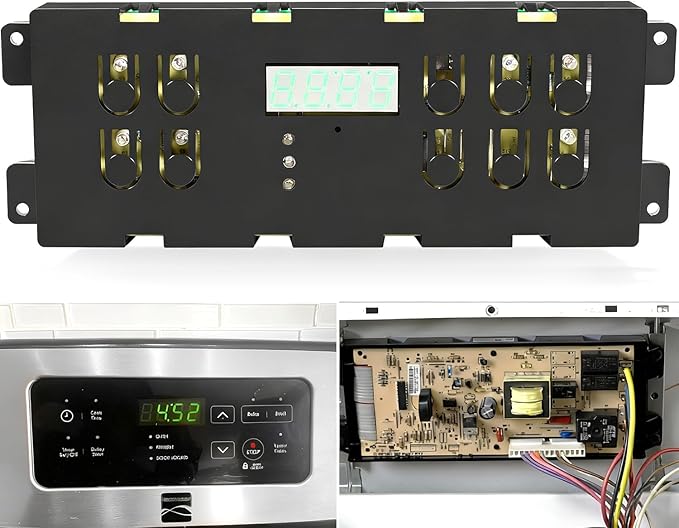 316557118 Range Oven Control Board - Replacement for Kenmore Range Clock Timer 316418208 316557108, 120V, 60 Hz, Electronic Clock/Timer Display