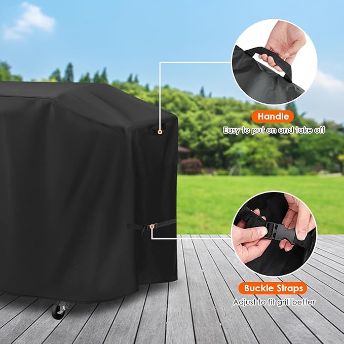 Grill Cover for Gas Griddle, 70inch Outdoor Grill Cover Waterproof for Flat Top BBQ Grills and Smoker Grills-70 L x 35" W x 45" H