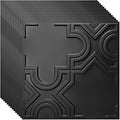 Art3d Drop Ceiling Tiles 12 Pack, Creative Puzzle Glue Up Ceiling Tiles 24x24 Textured PVC Panels for Interior Decor, Home, Office, Coffee Shop, Restaurant, Gym, Covers 48 Sq.Ft, Black