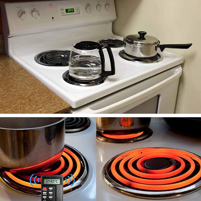 S-Union 4 Pack MP22YA Electric Range Burner Element Unit Set - 2 pcs MP15YA 6" and 2 pcs MP21YA 8" Replacement for Hardwick & Kenmore & Maytag & Norge & Whirlpool Electric Range Stove