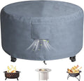 Chinchilla Heavy Duty 48 Inch Round Fire Pit Cover - 100% Waterproof & Weatherproof, Durable All-Season Protection for 45/46/47/48 Inch Propane Fire Pits and Tables