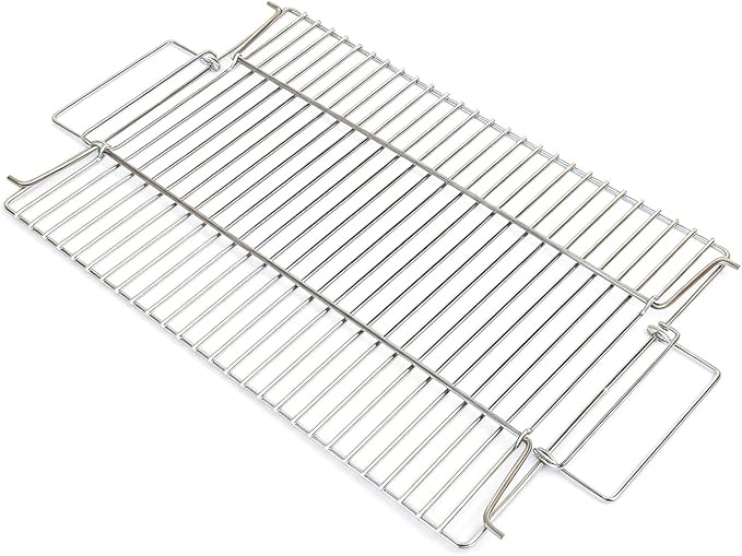Charmline Stainless Steel Grill Grate Replacement, Lift-Up BBQ Cooking Grid with Handles, Suitable for Charmline Portable Charcoal Grill, Ideal for Meat, Steak & Outdoor Camping (15x11in)