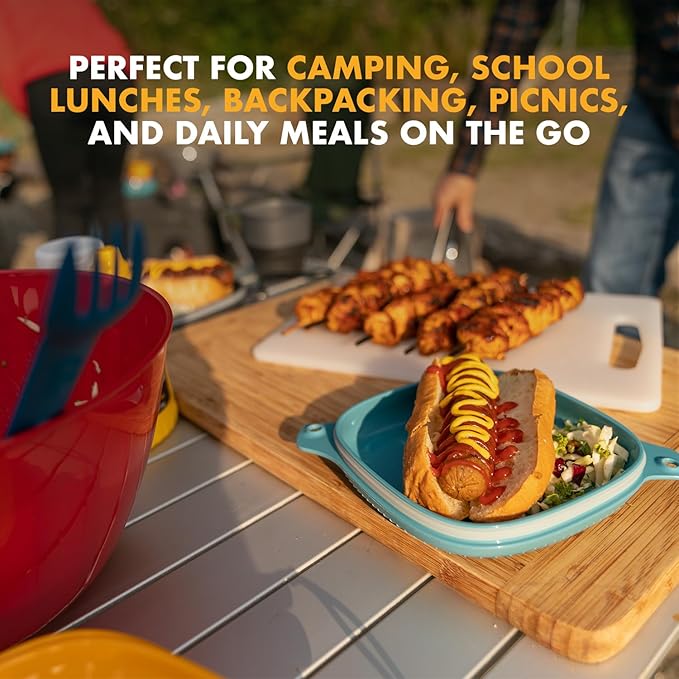 UCO 6-Piece Camping Mess Kit with Bowl, Plate, Collapsible Cup, and Switch Camping Spork