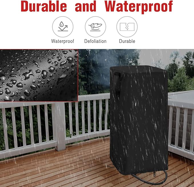 Outdoor Fryers Cover for Feasto 30QT Turkey Fryer, Waterproof Deep Fryer Cover for Outdoor Cooking - 14" D x 16" W x 33" H