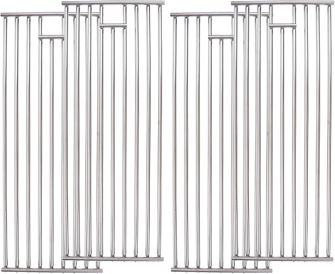 J&HYBBQ 4pcs Premium 7.8mm Stainless Steel Grill Grates – Compatible with Bull Angus, Brahma, Outlaw & More – Non-Stick, Easy-Clean BBQ Replacement Grates for Ultimate Grilling Experience