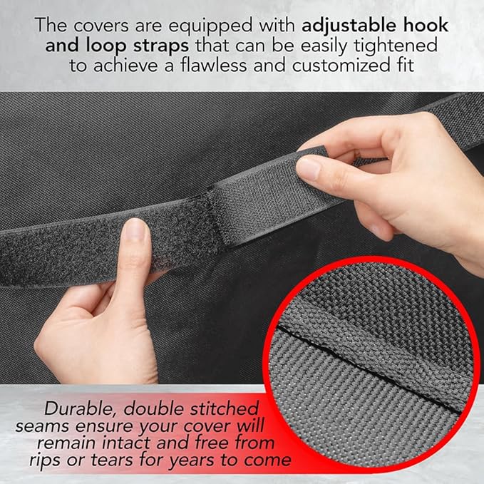 GrillTough Heavy Duty BBQ Grill Cover for Outdoor Grill, 64 Inch – Waterproof, Weather Resistant, UV & Fade Resistant with Adjustable Straps – Gas Grill Cover for Weber, Charbroil, etc. Charcoal
